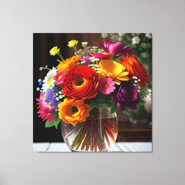 Flower Bouquet Two Canvas Print (Front)
