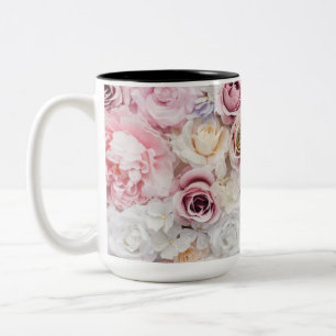 Flower Bouquet Two-Tone Coffee Mug