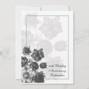 Flower Bouquet Wedding Anniversary Inivitations Invitation
