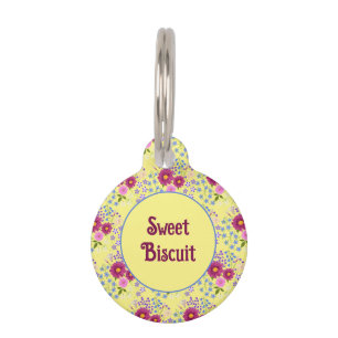 Flower Bouquet with Dahlia Pet Tag