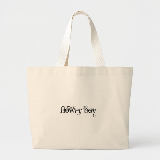 Flower Boy Large Tote Bag (Front)
