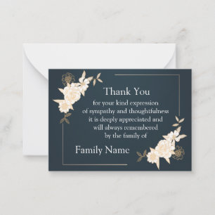Flower Branch Corolla After Funeral Thank You Card