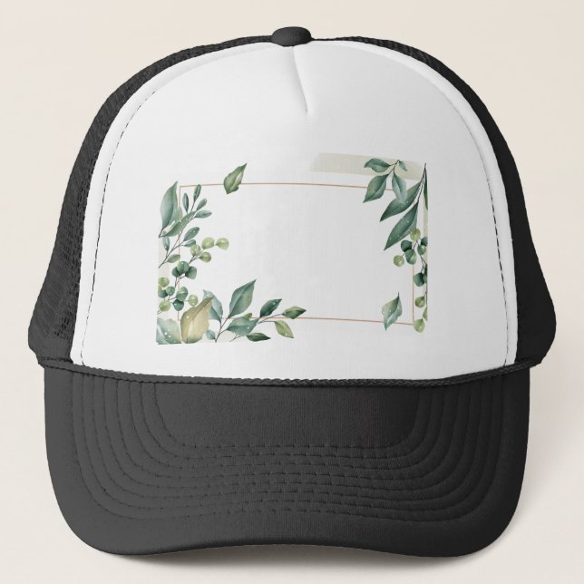 Flower Branch Corolla Wreath Lease Spring 5 Trucker Hat (Front)