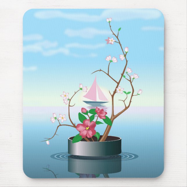 Flower Branch Mouse Pad (Front)