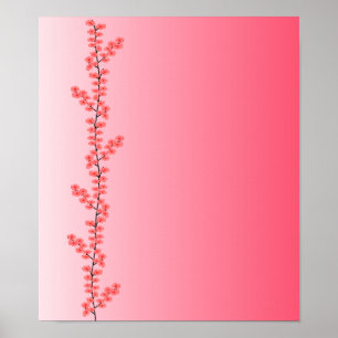 Flower Branch poster, customise Poster