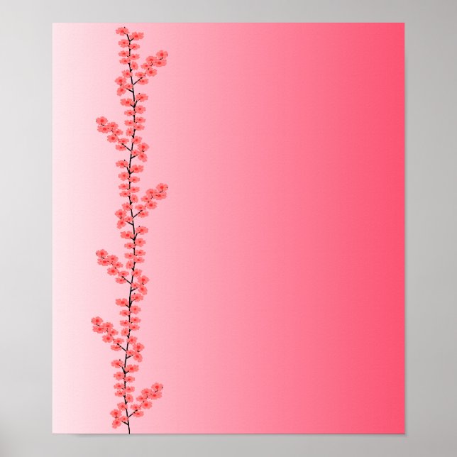 Flower Branch poster, customise Poster (Front)