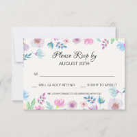 Flower Breeze RSVP Card