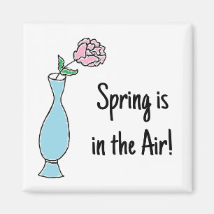 Flower Bud Vase Decorative Drawing Magnet
