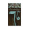 Flower Business Card Damask Blue Brown