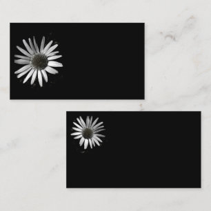 flower business card template black and white
