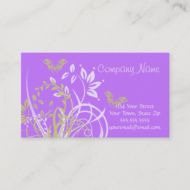 Flower Butter Customised Business Cards (Front)