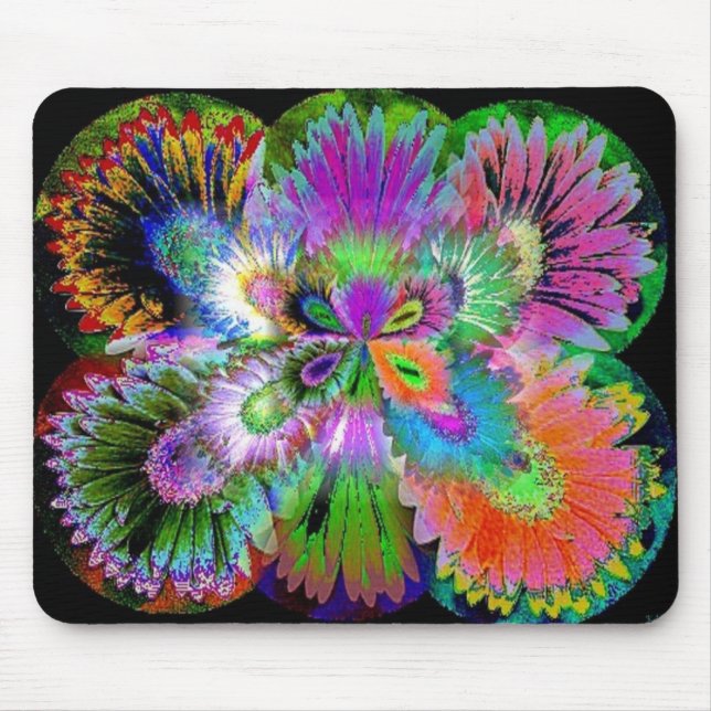 Flower Butterfly Abstract Mousepad (Front)