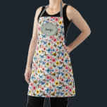 Flower butterfly bees pattern garden lover apron<br><div class="desc">Gardening flower butterfly pattern garden lover,  personal Apron
Add your own name to personalise.</div>