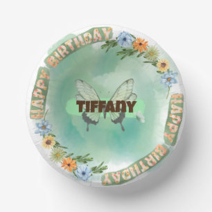 Flower & Butterfly Birthday Plate