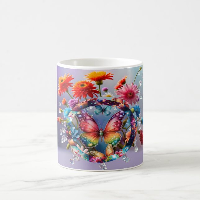 Flower Butterfly Coffee Mug (Center)
