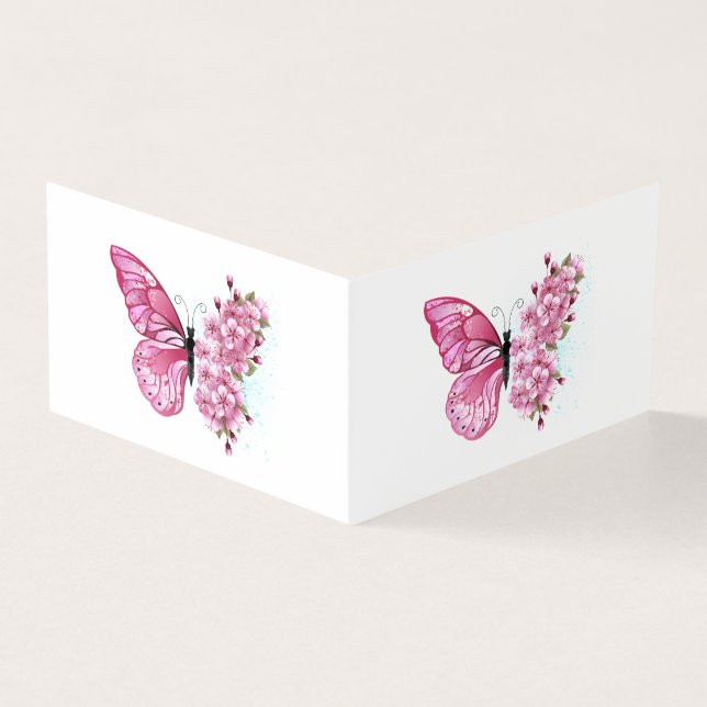 Flower Butterfly with Pink Sakura (Outside)