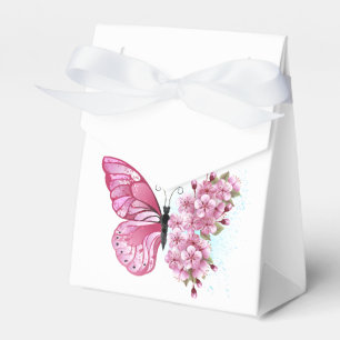 Flower Butterfly with Pink Sakura Favour Box