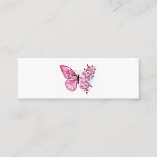 Flower Butterfly with Pink Sakura Loyalty Card