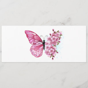 Flower Butterfly with Pink Sakura Programme