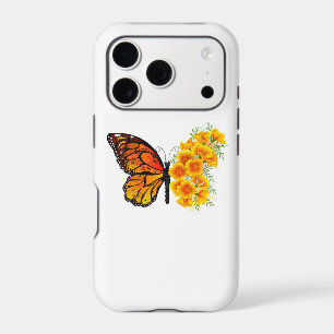 Flower Butterfly with Yellow California Poppy