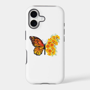 Flower Butterfly with Yellow California Poppy