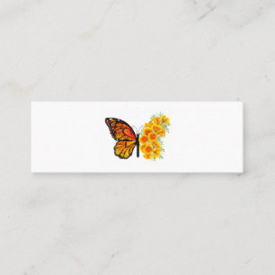 Flower Butterfly with Yellow California Poppy Calling Card