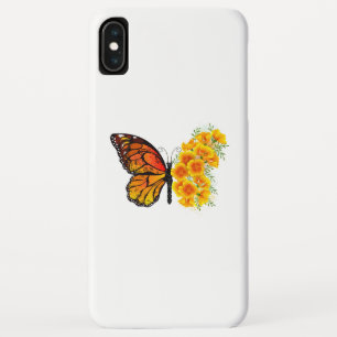 Flower Butterfly with Yellow California Poppy Case-Mate iPhone Case