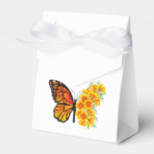 Flower Butterfly with Yellow California Poppy Favour Box