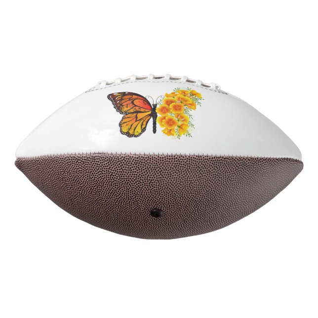 Flower Butterfly with Yellow California Poppy Football (Rotated 270)