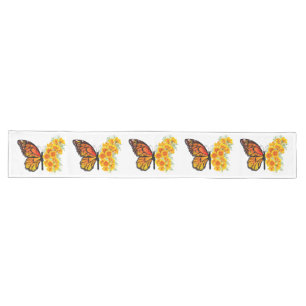 Flower Butterfly with Yellow California Poppy Long Table Runner