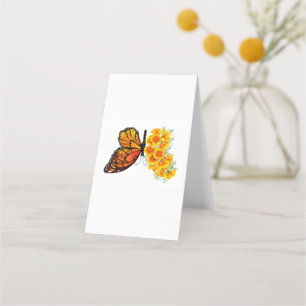 Flower Butterfly with Yellow California Poppy Loyalty Card
