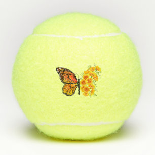 Flower Butterfly with Yellow California Poppy Tennis Balls