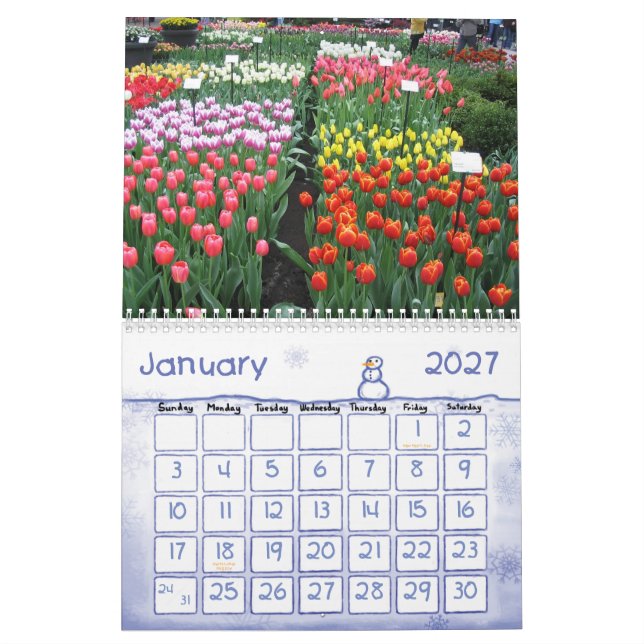 Flower Calender 10 Calendar (Jan 2027)