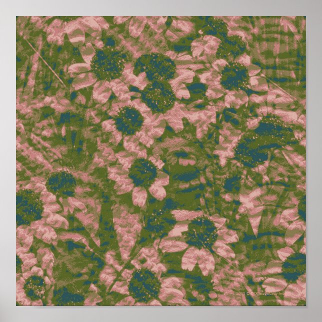 Flower camouflage pattern poster (Front)