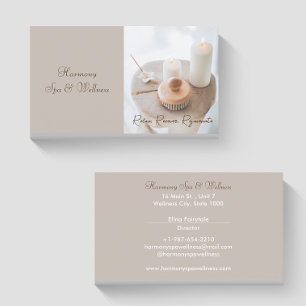 Flower, Candle, Brush Spa & Wellness Business Card