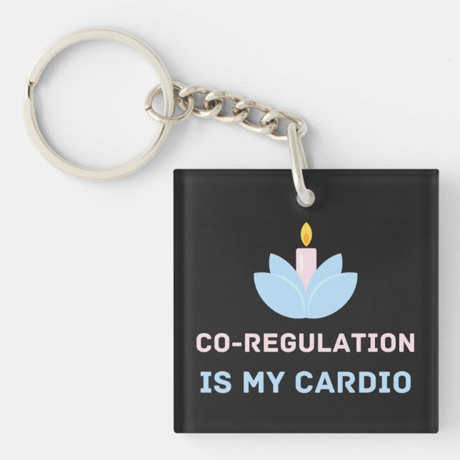Flower Candle Co Regulation Is My Cardio, Workout Key Ring (Front)