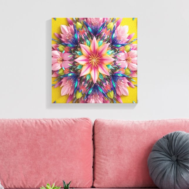 flower canvas print (Insitu(LivingRoom))