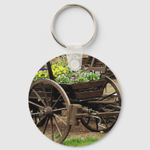 Flower Cart Key Ring