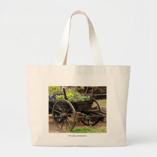 Flower Cart Large Tote Bag