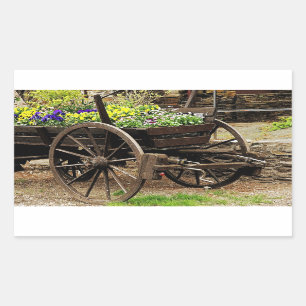 Flower Cart Rectangular Sticker