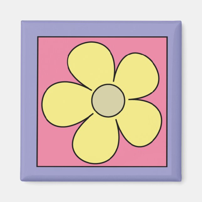 Flower Cartoon Fridge Magnet (Front)
