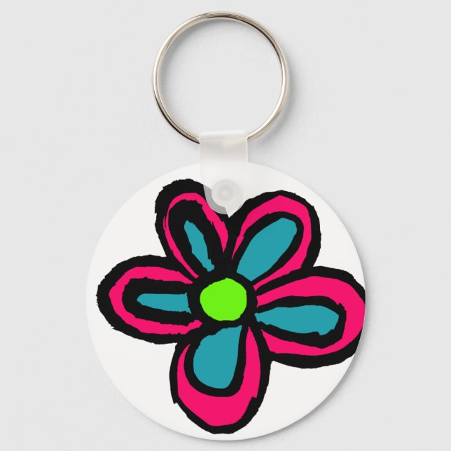 Flower cartoon key ring (Front)