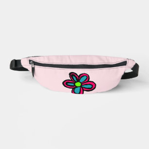 Flower Cartoon Statuette Bum Bags