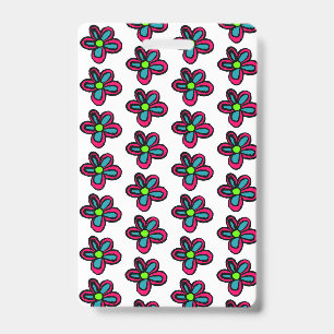 Flower Cartoon Statuette ID Badge