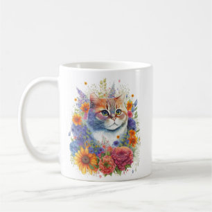 Flower Cat #3 Coffee Mug