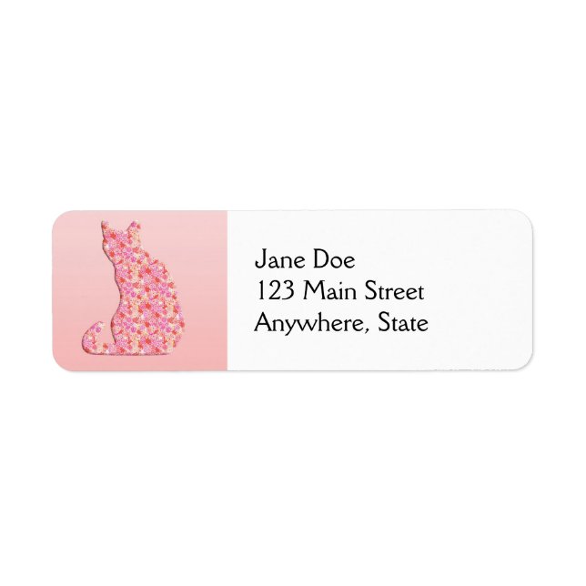 Flower Cat - coral orange and pink (Front)