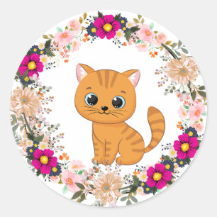 Flower Cat Sticker