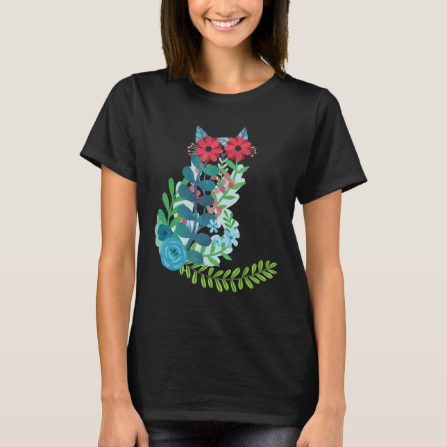 Flower cat T-Shirt (Front)