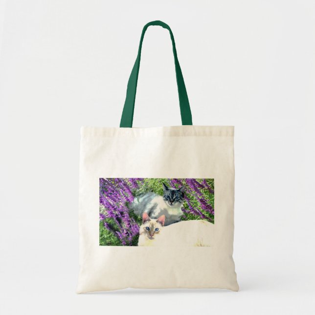 Flower Cats Tote Bag (Front)