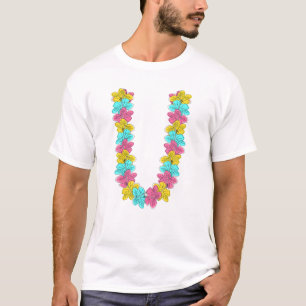 Flower Chain Tropical Hawaiian Summer Vacation Flo T-Shirt